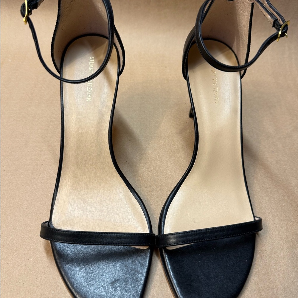 Stuart Weitzman Black Heels Minimalist Design